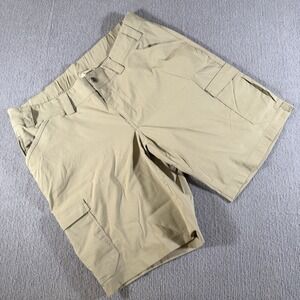 Duluth Trading Co Shorts Womens 16 Tan 10" Cargo Stretch Hiking Pockets Outdoors